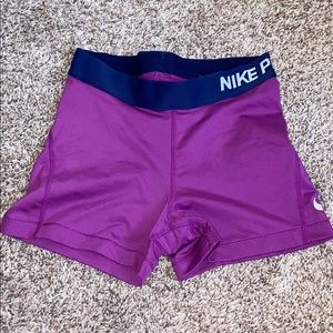 Purple Nike Spandex shorts
